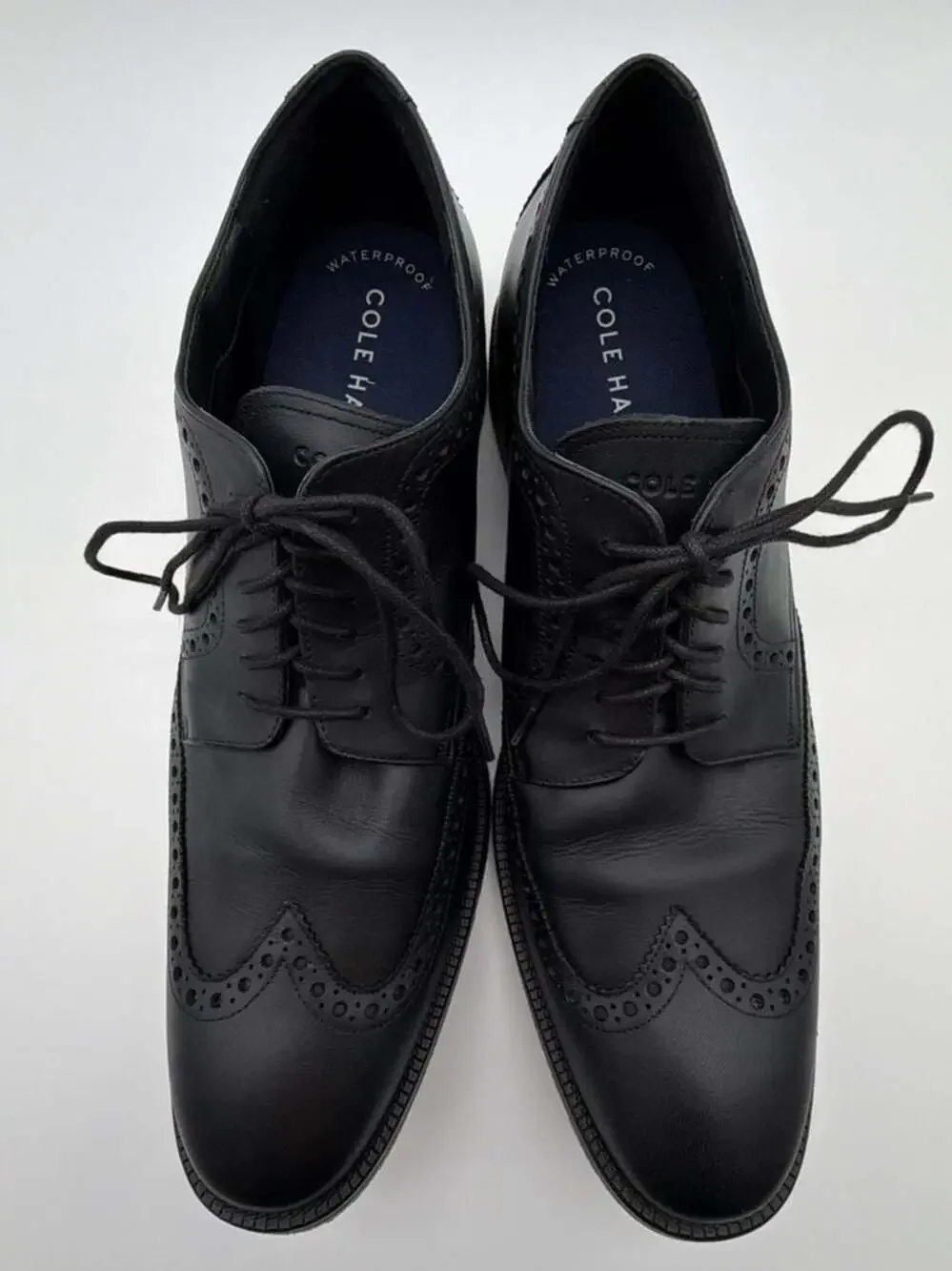 Cole Haan Modern Essentials Waterproof Wing Tip Oxford Black Men's Sz 13M C34262